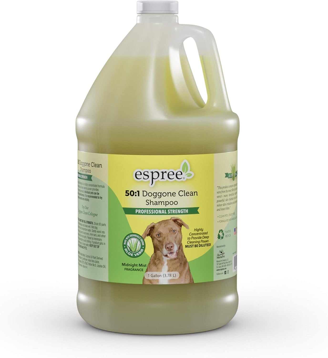 Doggone Clean Shampoo for Dogs | Made with 100% Organic Aloe Vera | 1 Gallon