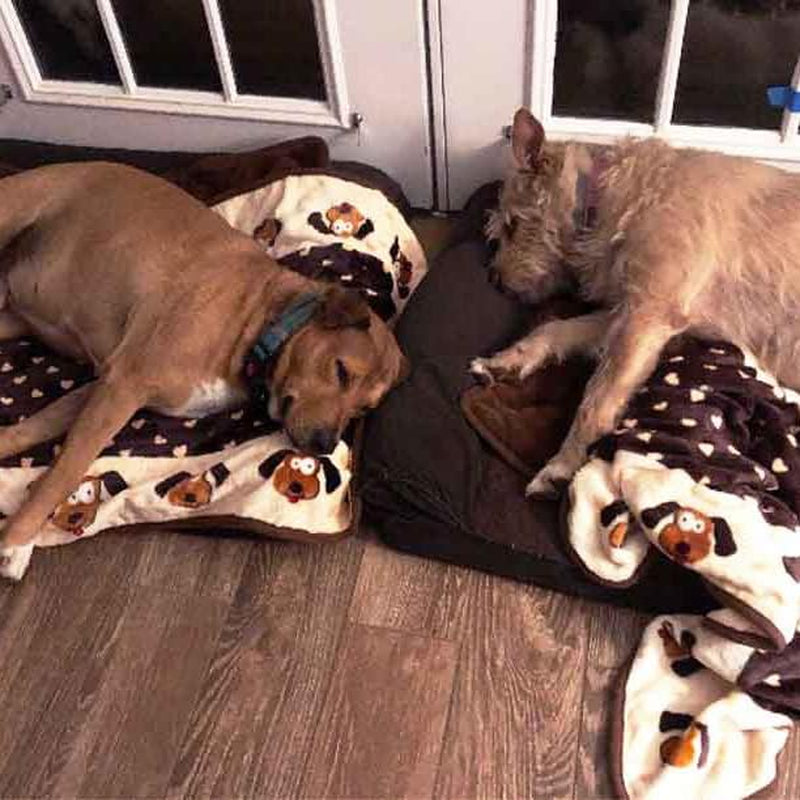 Snuggle Puppy Blanket for Pets - Extra Soft and Long Lasting - Brown Pattern