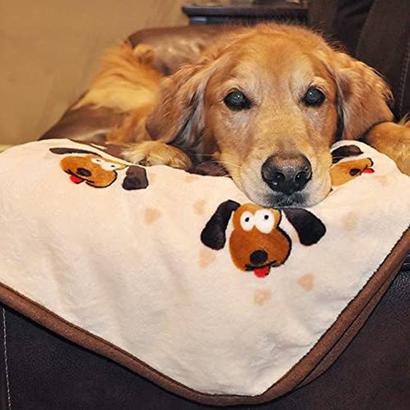 Snuggle Puppy Blanket for Pets - Extra Soft and Long Lasting - Brown Pattern