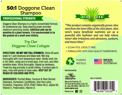 Doggone Clean Shampoo for Dogs | Made with 100% Organic Aloe Vera | 1 Gallon