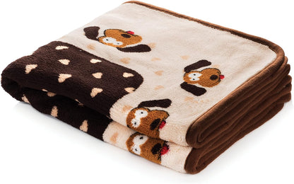 Snuggle Puppy Blanket for Pets - Extra Soft and Long Lasting - Brown Pattern